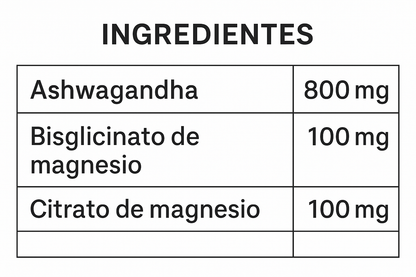 ASHWAGANDHA + MAGNESIO 1000 MG 60 CAPS
